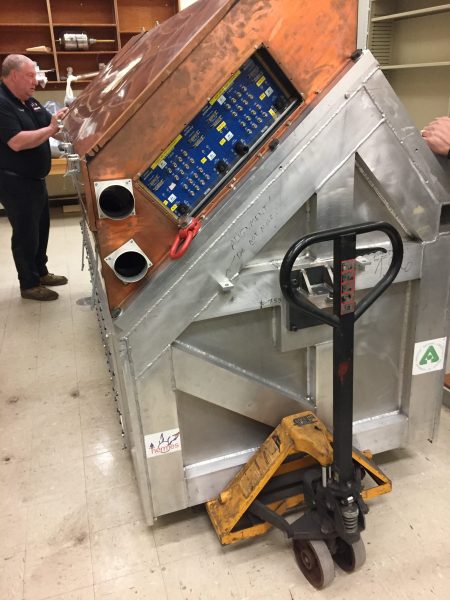 Rigging out the SBS RICH detector (slide 1)